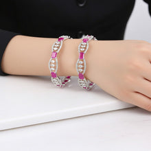 Load image into Gallery viewer, Pink Star Dust 1 Carat Bangle (Pair) - vistoso.pk