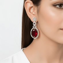 Load image into Gallery viewer, Red 1 Carat Dove Bridal Earring - vistoso.pk