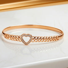 Load image into Gallery viewer, Romantic Diamond Heart Bangle (Copper) - vistoso.pk