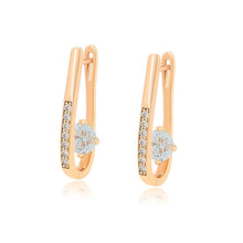 Load image into Gallery viewer, Grey White Hoop Earring