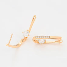 Load image into Gallery viewer, Grey White Hoop Earring