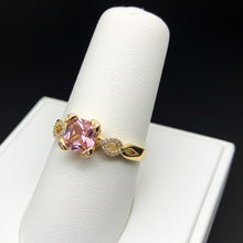 Load image into Gallery viewer, Pink Sapphire Ring (Brass)