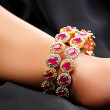 Load image into Gallery viewer, Solar Flare 1 Carat Bangles (Pair) - vistoso.pk