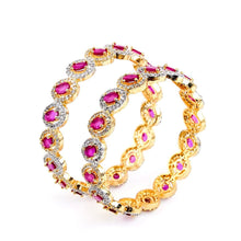 Load image into Gallery viewer, Solar Flare 1 Carat Bangles (Pair) - vistoso.pk