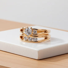 Load image into Gallery viewer, Twisted Centillion Double Rings (Brass) - vistoso.pk