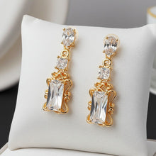 Load image into Gallery viewer, Vintage Style Cubic Zirconia Earring (27mm) - vistoso.pk