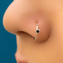 Load image into Gallery viewer, 925 Silver/Chandi Thin Open Nose Hoop - vistoso.pk