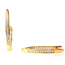 Load image into Gallery viewer, Brass Gold Plated Lighting Bolt Earring (32mm) - vistoso.pk