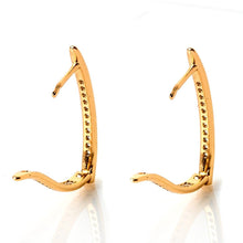 Load image into Gallery viewer, Brass Gold Plated Lighting Bolt Earring (32mm) - vistoso.pk