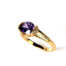 Load image into Gallery viewer, Purple Pedestal Ring - vistoso.pk