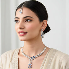 Load image into Gallery viewer, 1 Carat Blue Pearl Dove Bridal Set (Natural Zircons) - vistoso.pk
