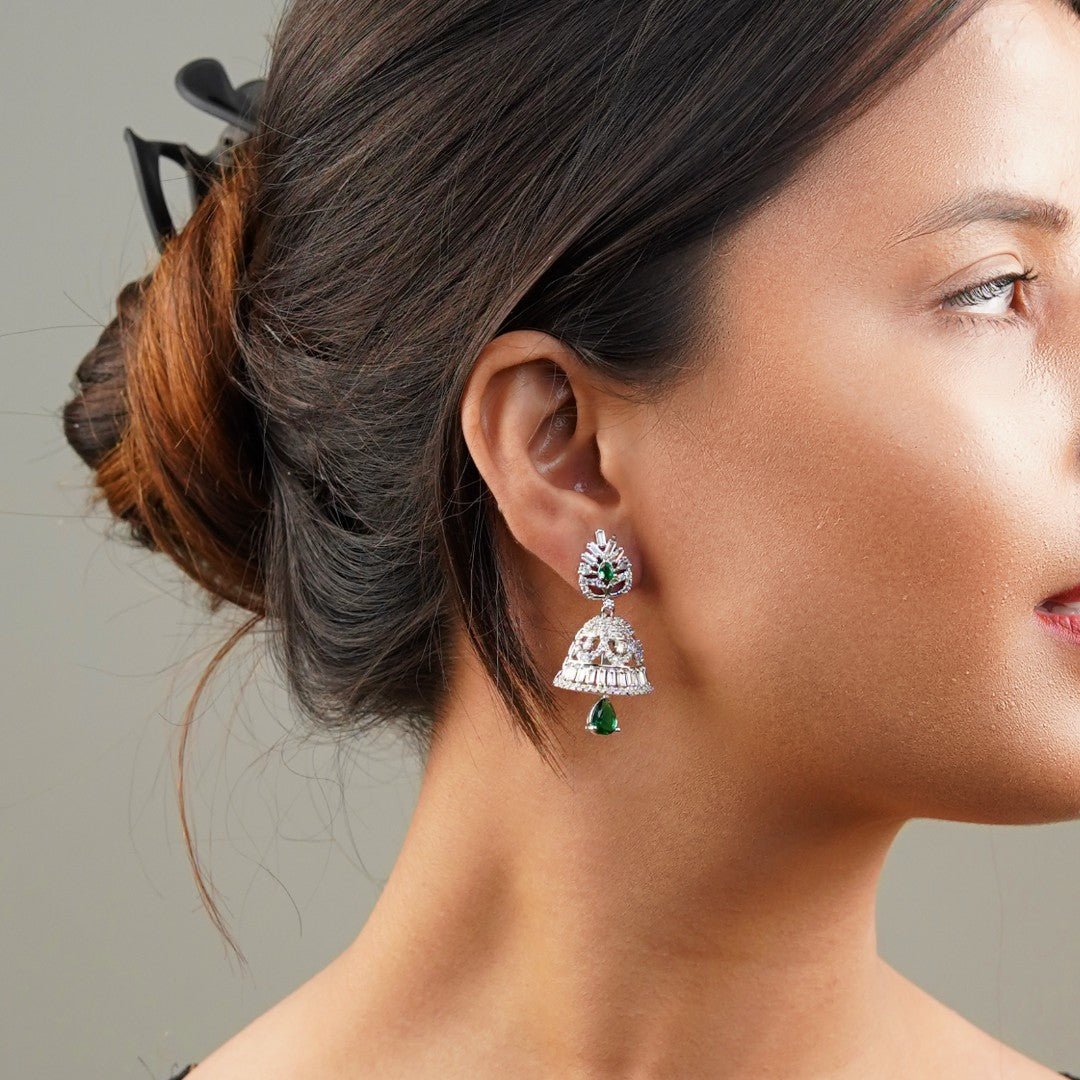 1 Carat Green Pearl Jhumka - vistoso.pk
