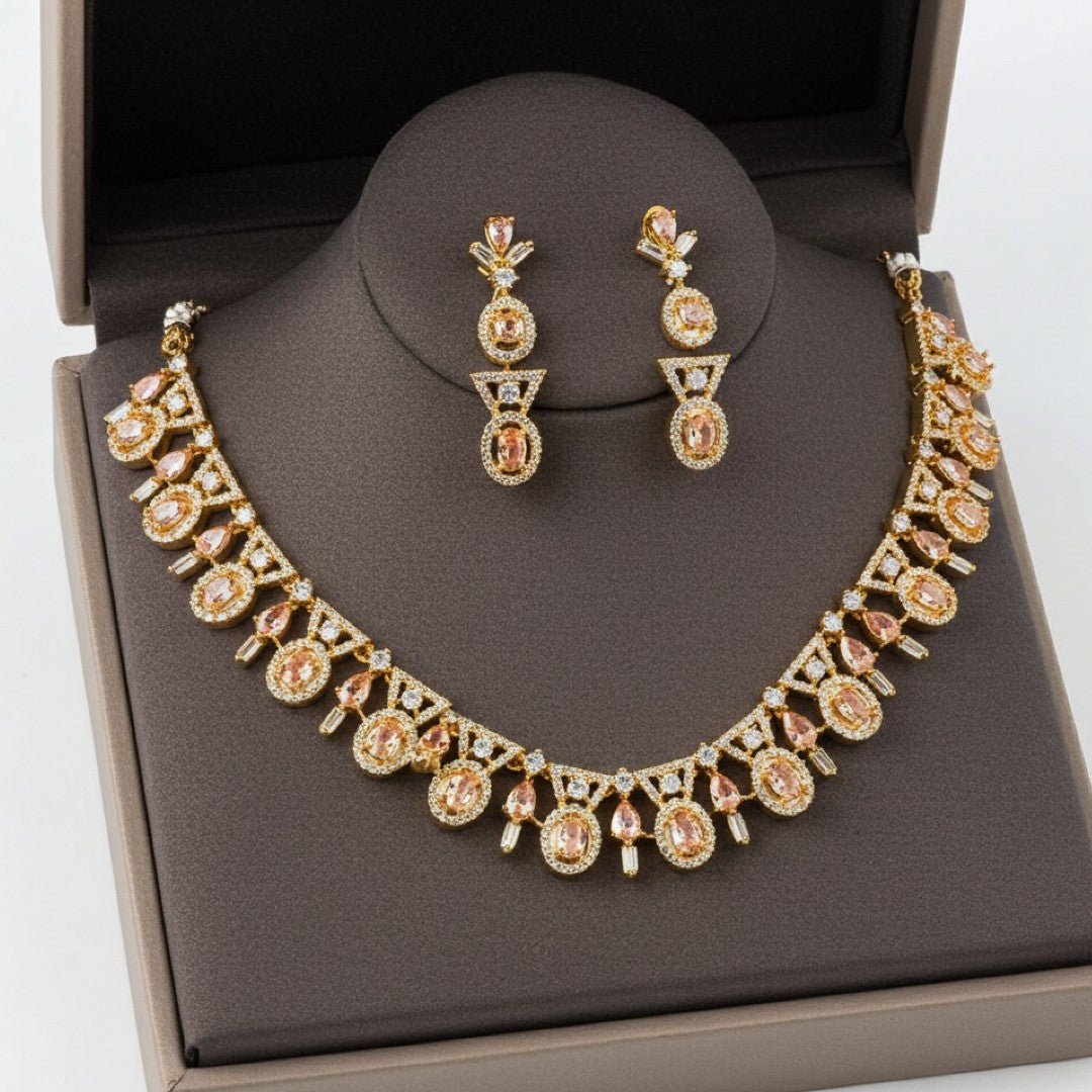 1 Carat Prism Gold Bridal Set - vistoso.pk