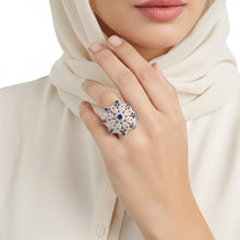 Load image into Gallery viewer, 1 Ct Sea Firefly Bridal Ring (Blue) - vistoso.pk
