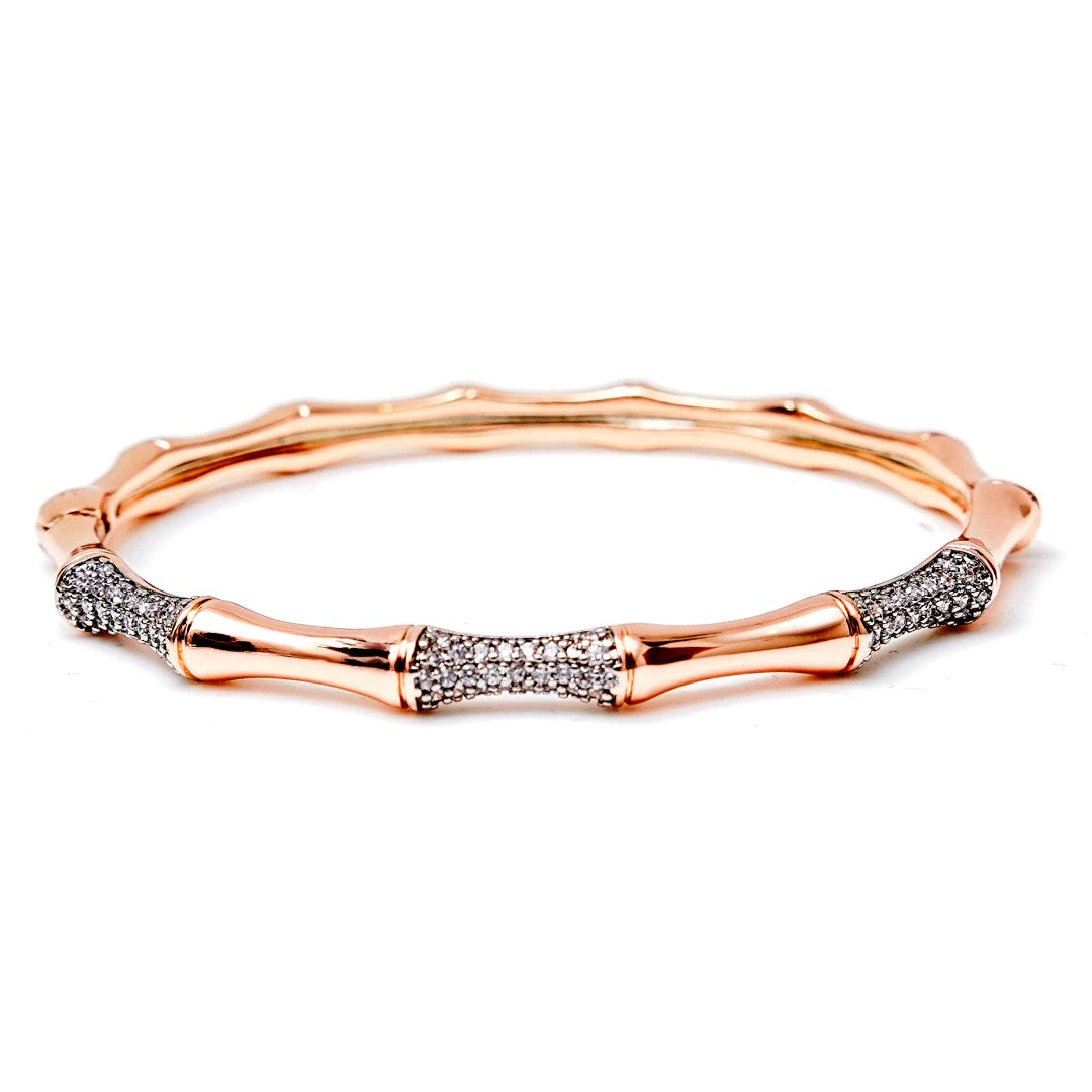 Elegant Diamond Bone Bangle