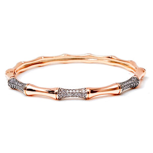 Elegant Diamond Bone Bangle