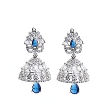 Load image into Gallery viewer, 1 Carat Blue Pearl Jhumka

