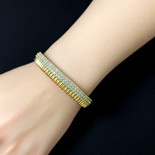 Load image into Gallery viewer, Openable Icon Diamond Copper Bangle (Yellow Gold)
