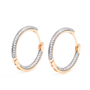 Large Diamond Hoop Earrings
