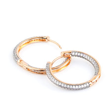 Load image into Gallery viewer, Large Diamond Hoop Earrings
