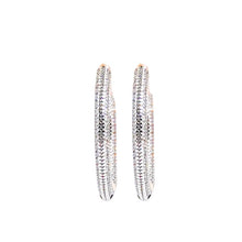 Load image into Gallery viewer, Large Diamond Hoop Earrings
