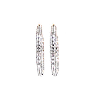 Large Diamond Hoop Earrings