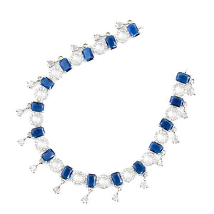 1 Carat White Gold Sapphire Set