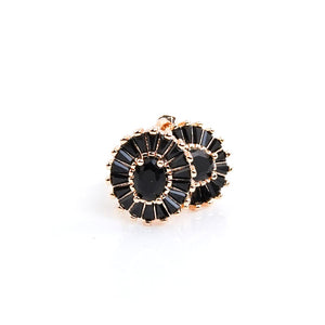 Black Halogen Stud Earrings