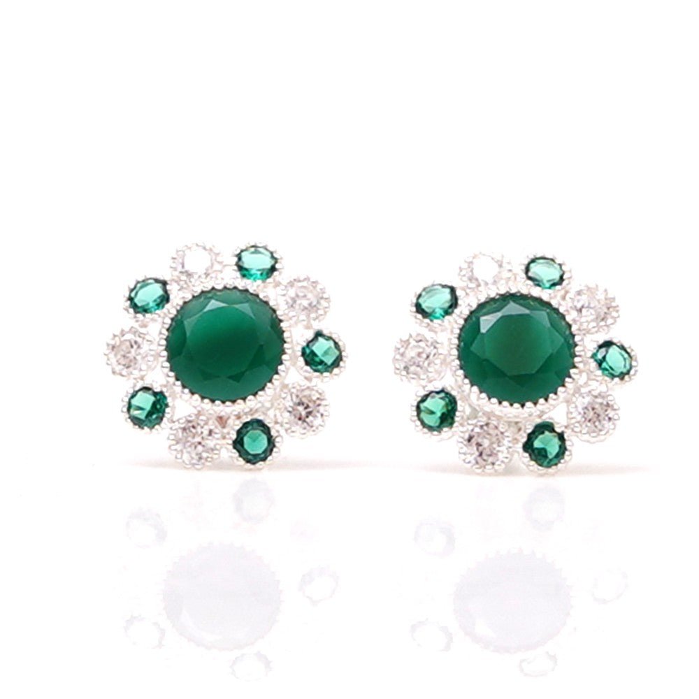 925 Silver Tops Green (13mm) - vistoso.pk