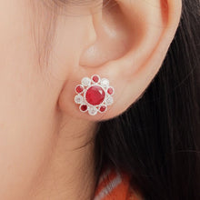 Load image into Gallery viewer, 925 Silver Tops Red (13mm) - vistoso.pk
