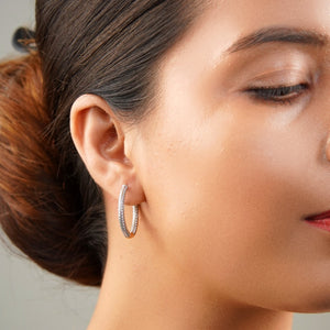 Large Diamond Hoop Earrings