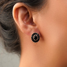 Load image into Gallery viewer, Black Halogen Stud Earrings
