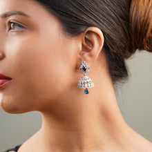 Load image into Gallery viewer, 1 Carat Blue Pearl Jhumka
