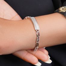 Load image into Gallery viewer, Silver Oblong Bracelet
