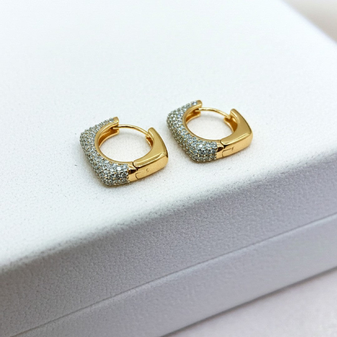 Celeste Square Hoops