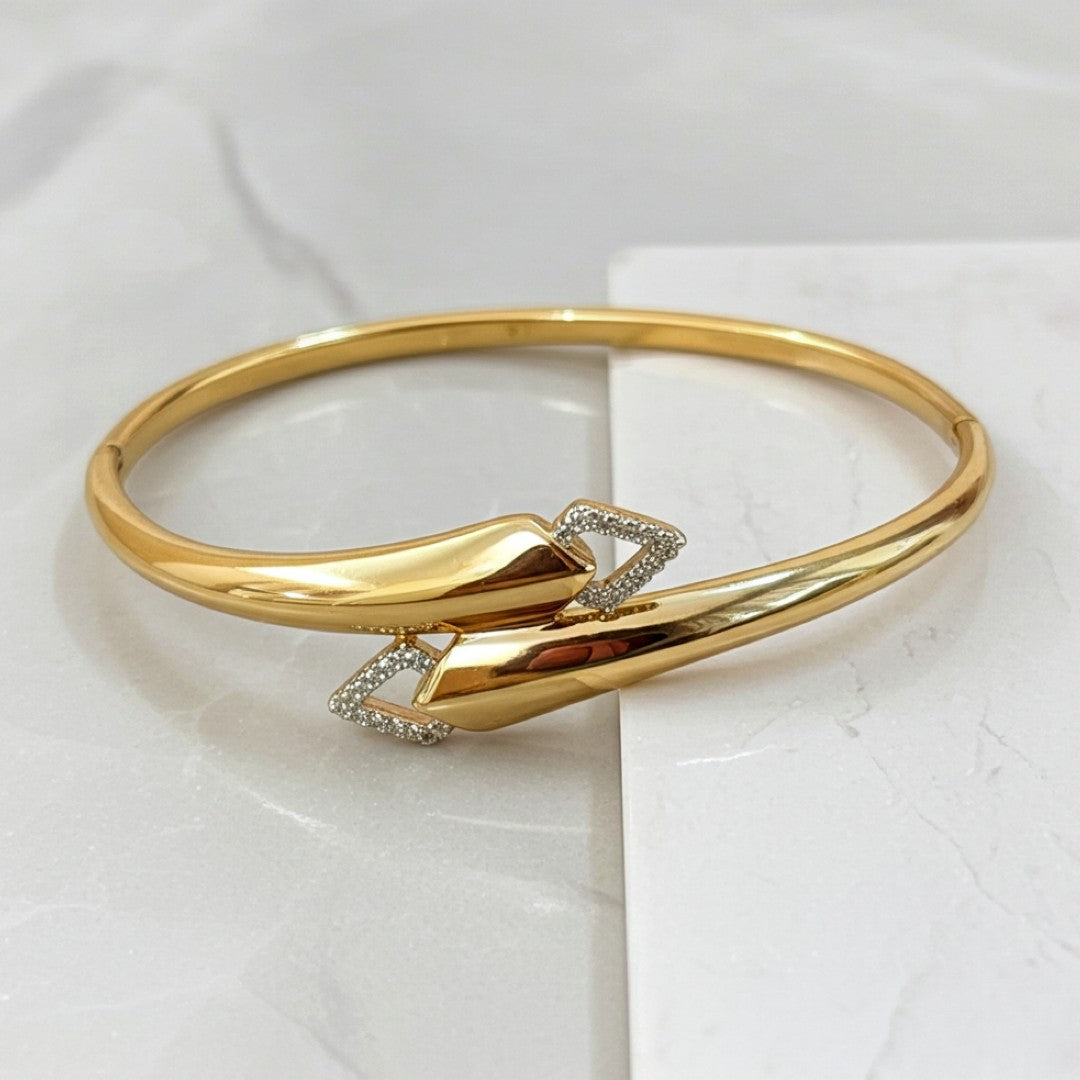 Openable Halo Edge Bangle (Brass)