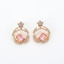 Load image into Gallery viewer, Pink Emerisa Earrings
