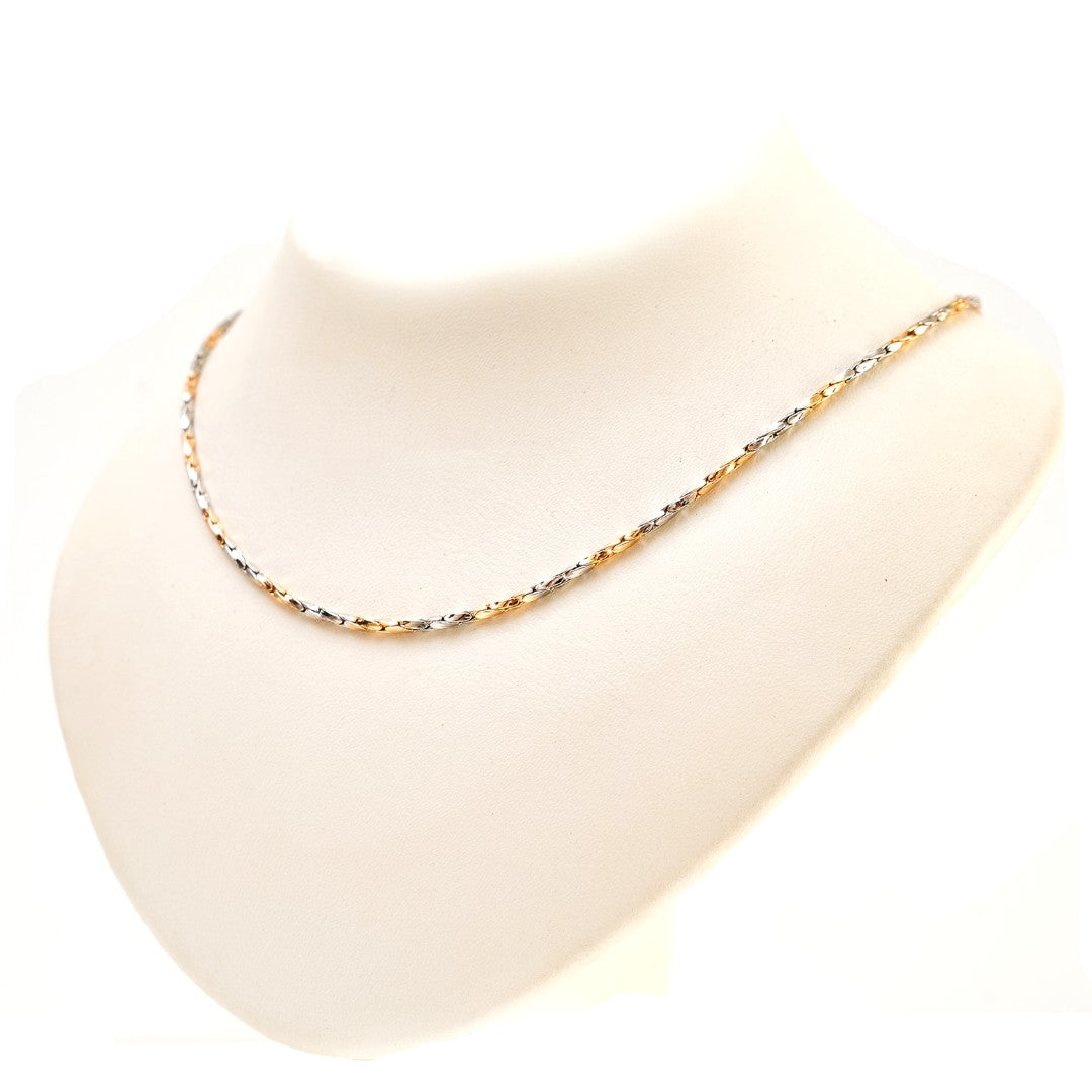 Two-Tone gold rope chain (18 inch)