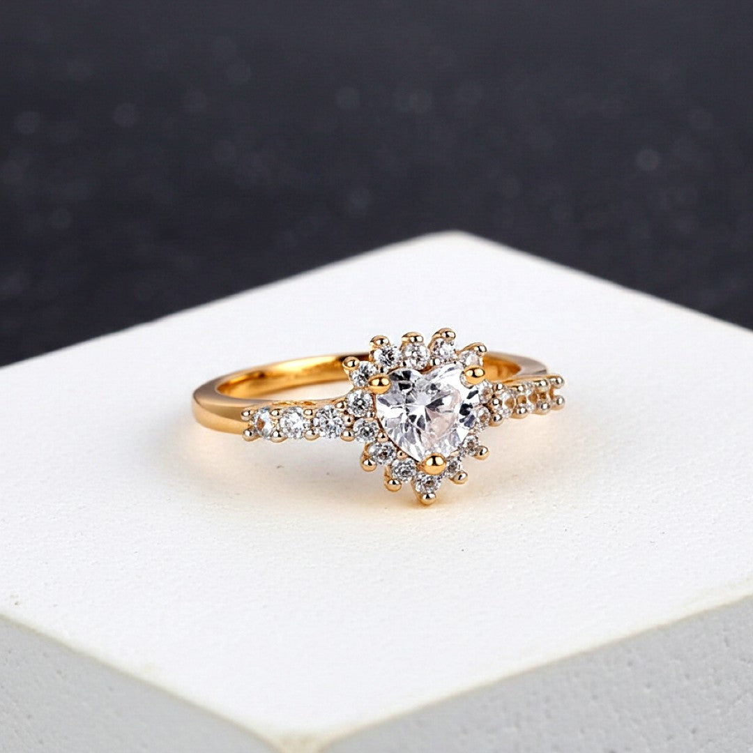 Studded Heart Ring