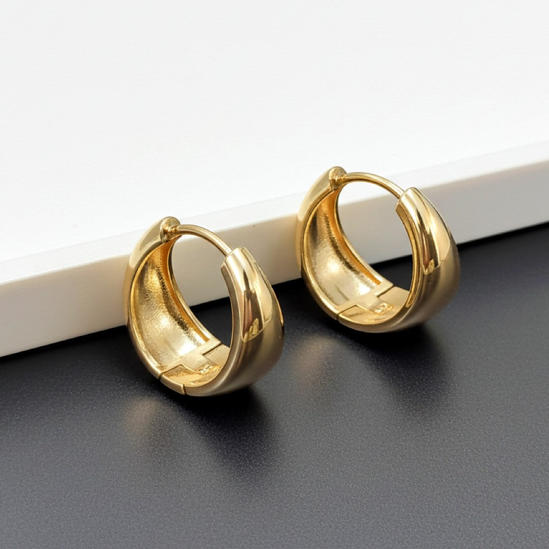 Signature Gold Hoop Earrings (25mm) Copper