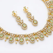 Load image into Gallery viewer, 1 Carat Light Green Prism Bridal Set
