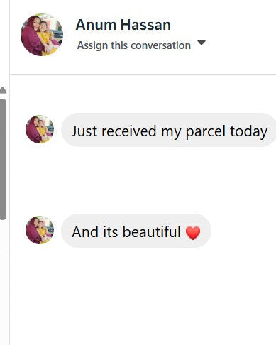 WhatsApp review from customer