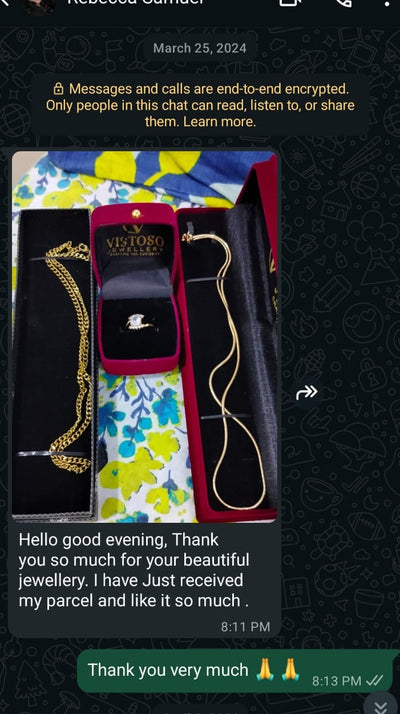 WhatsApp review from customer