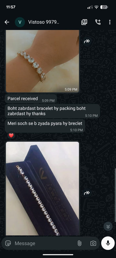 WhatsApp review from customer