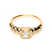 Load image into Gallery viewer, Amora Diamond Cut Double Ring (Brass) - vistoso.pk

