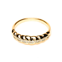 Load image into Gallery viewer, Amora Diamond Cut Double Ring (Brass) - vistoso.pk
