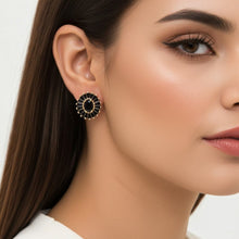 Load image into Gallery viewer, Black Halogen Stud Earrings - vistoso.pk
