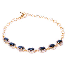 Load image into Gallery viewer, Black Rhinestone Link Bracelet - vistoso.pk
