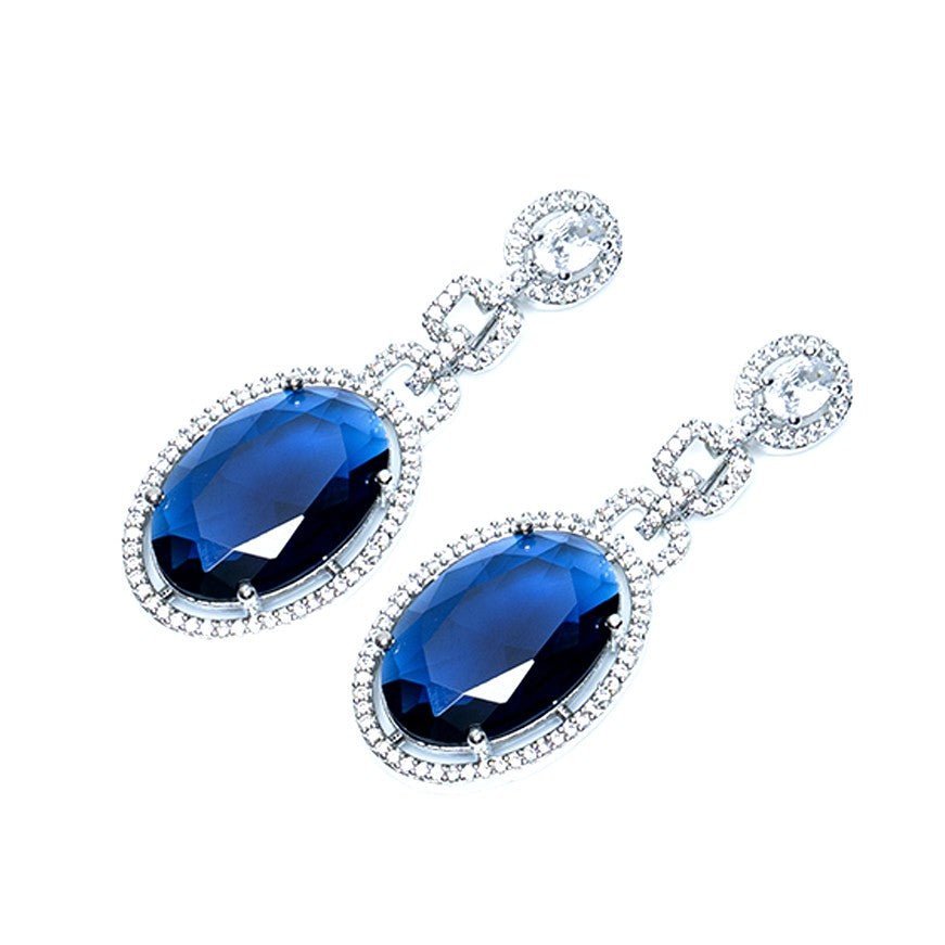 Blue 1 Carat Dove Bridal Earring - vistoso.pk