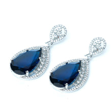 Load image into Gallery viewer, Blue 1 Carat Nebula Bridal Earring - vistoso.pk
